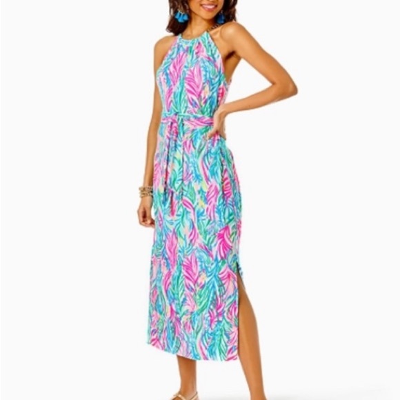 Lilly Pulitzer Dresses & Skirts - LILLY PULITZER Bingham Halter Midi Dress